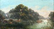 John Mundell Punting Down the River oil painting